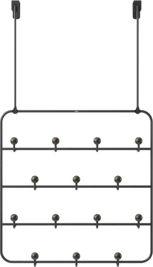Černý přírodní kovový věšák na dveře 36 cm Estique – Umbra Umbra