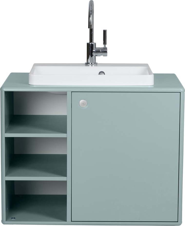 Závěsná skříňka s umyvadlem bez baterie v mentolové barvě 80x62 cm Color Bath – Tom Tailor Tom Tailor