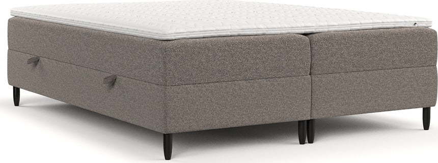 Hnědá boxspring postel s úložným prostorem 140x200 cm Malte – Maison de Rêve Maison de Reve