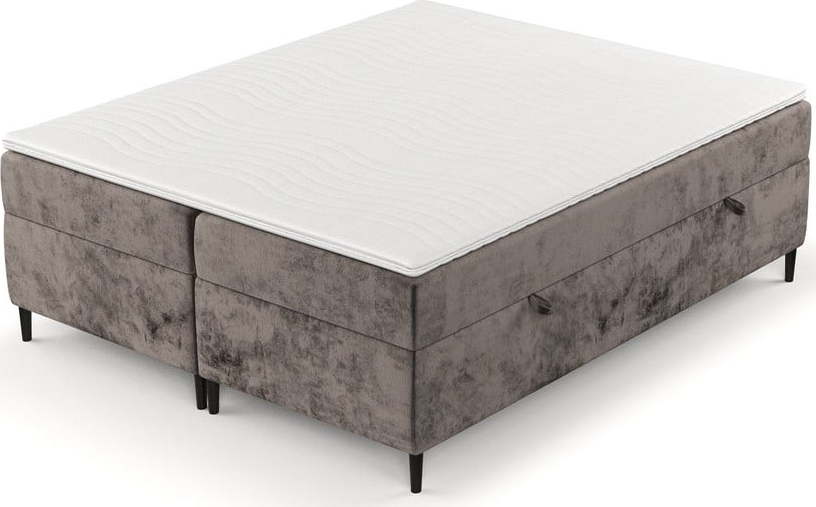 Hnědá boxspring postel s úložným prostorem 180x200 cm Araya – Maison de Rêve Maison de Reve