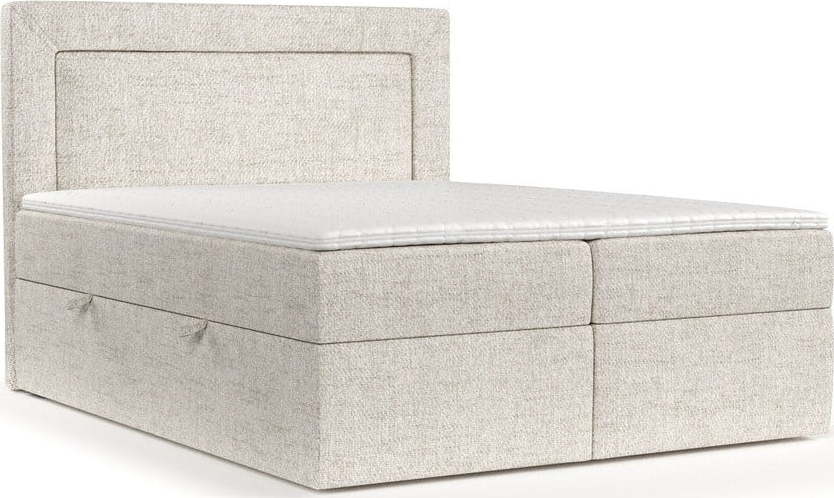 Krémová boxspring postel s úložným prostorem 140x200 cm Imagine – Maison de Rêve Maison de Reve