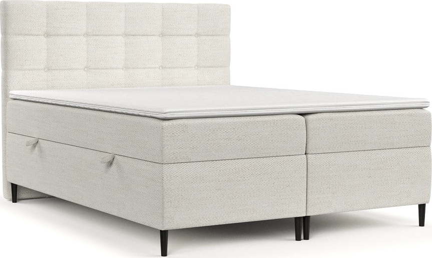 Krémová boxspring postel s úložným prostorem 140x200 cm Urbaneo – Maison de Rêve Maison de Reve