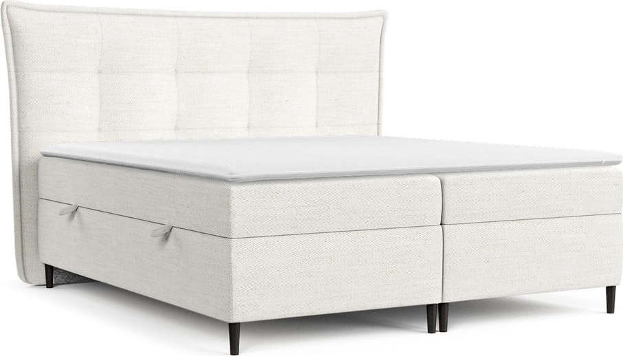 Krémová boxspring postel s úložným prostorem 180x200 cm Sinai – Maison de Rêve Maison de Reve