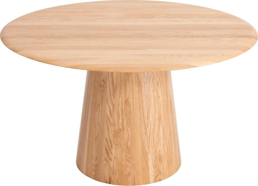 Kulatý jídelní stůl z dubového dřeva v přírodní barvě ø 126 cm Mushroom – Gazzda Gazzda