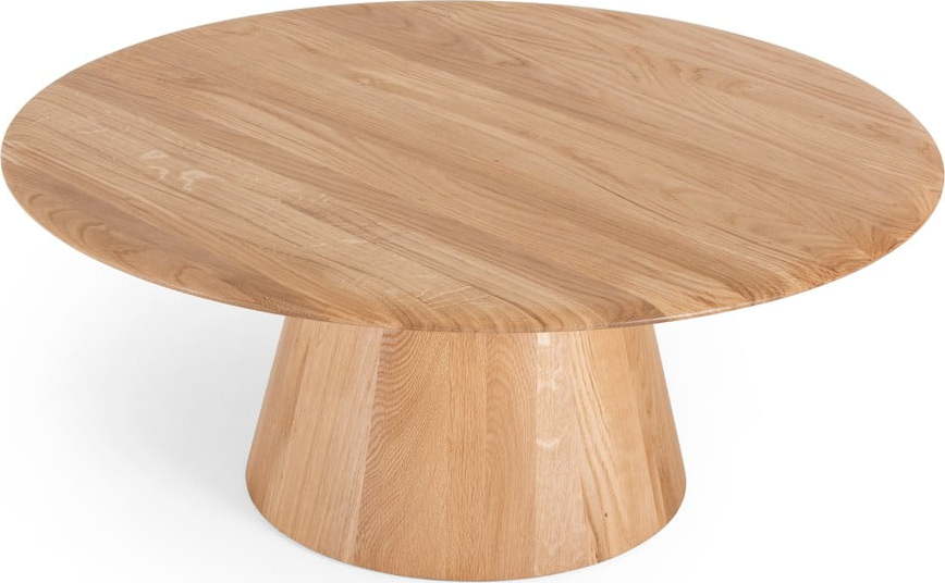 Kulatý konferenční stolek z dubového dřeva v přírodní barvě ø 80 cm Mushroom – Gazzda Gazzda