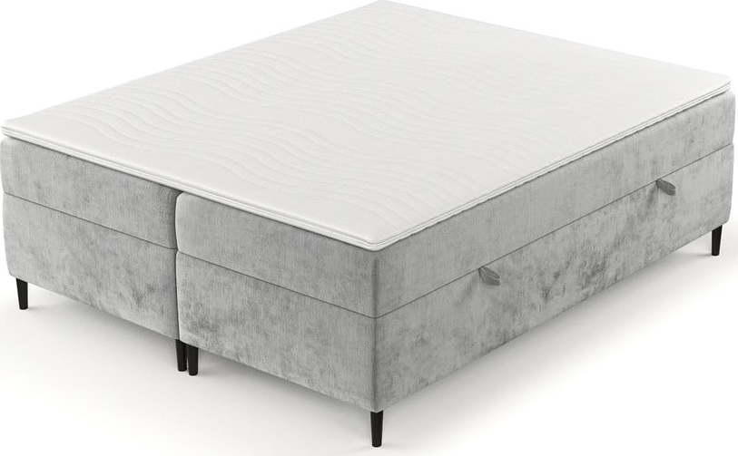 Šedá boxspring postel s úložným prostorem 180x200 cm Araya – Maison de Rêve Maison de Reve