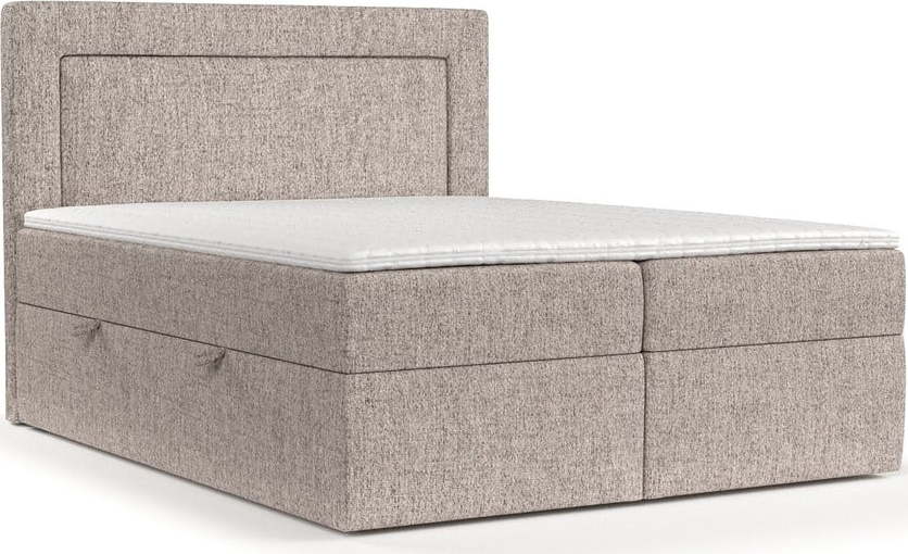 Světle hnědá boxspring postel s úložným prostorem 160x200 cm Imagine – Maison de Rêve Maison de Reve