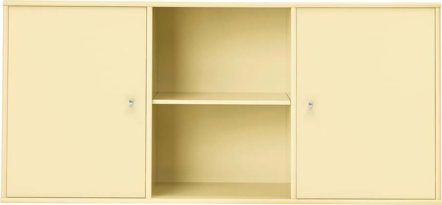 Světle žlutá nízká závěsná komoda 133x61 cm Mistral – Hammel Furniture Hammel Furniture