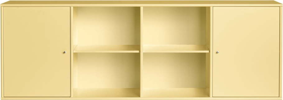 Světle žlutá nízká závěsná komoda 176x61 cm Mistral – Hammel Furniture Hammel Furniture