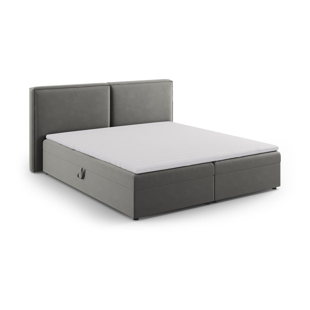 Šedá boxspring postel s úložným prostorem 160x200 cm Arendal – Cosmopolitan Design Cosmopolitan design